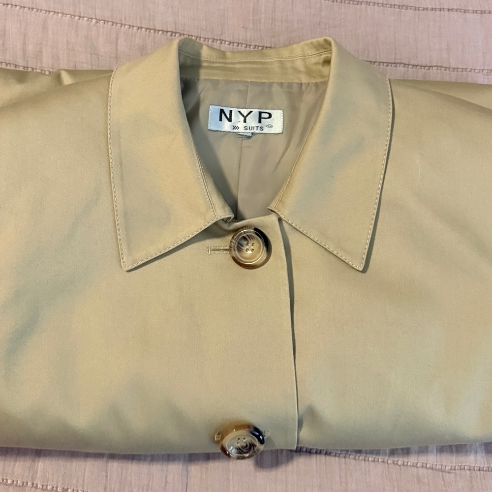 NYP Suits Overcoat  Tan Size Large 60’s Mod Stylish - Picture 2 of 8